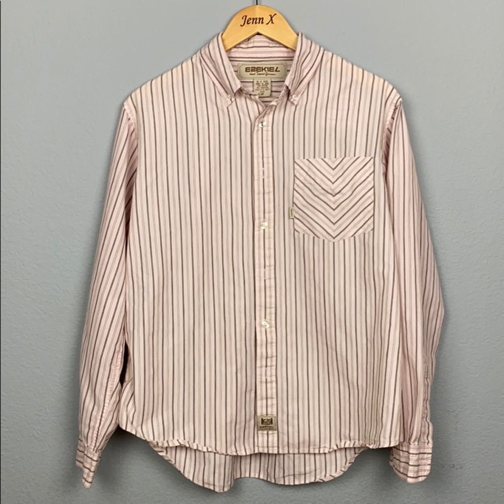 Ezekiel Pink Strip Button Down Shirt